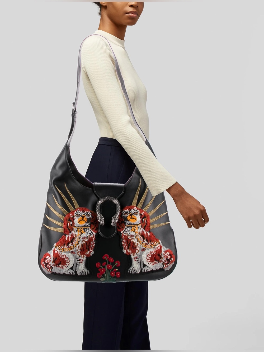 Gucci
Dog Embroidered Extra Large Dionysus Hobo - Picture 3 of 17